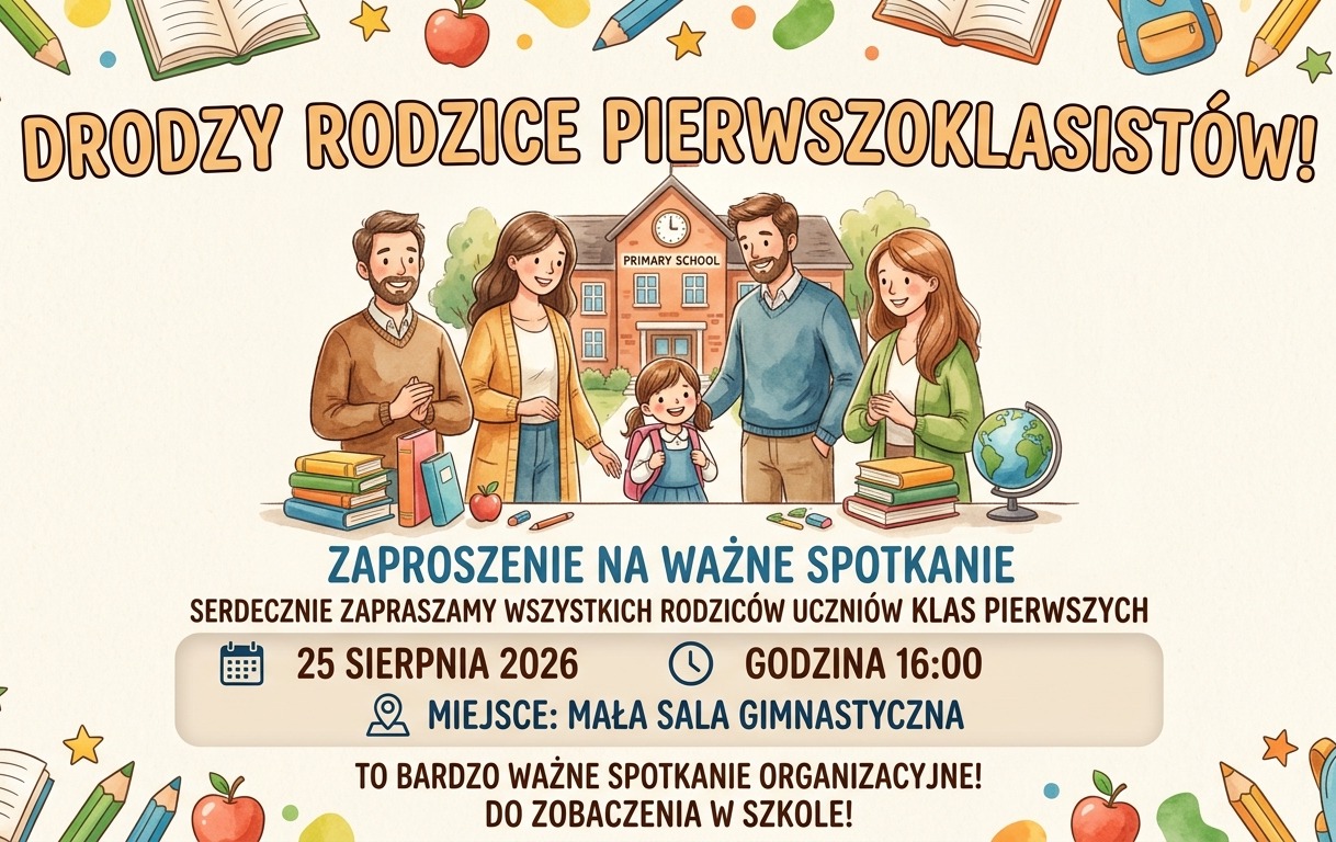 Zdjęcie do Spotkanie rodzic&oacute;w pierwszoklasist&oacute;w
